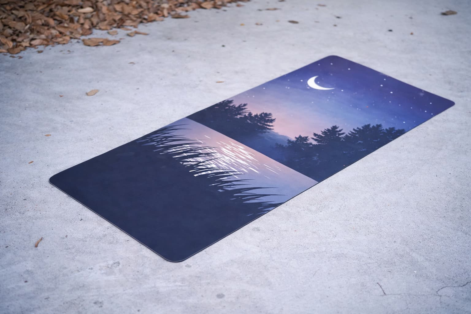 Beginner yoga mat and blocks in a peaceful room