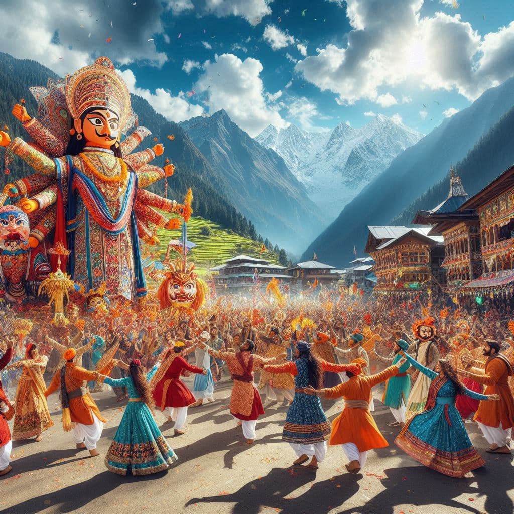 Dramatic enactments of Rama's story during Ramlila performances