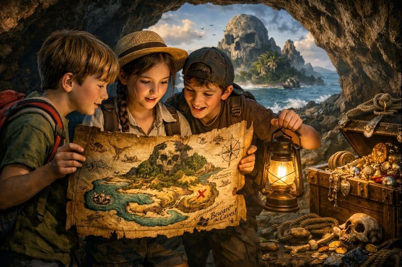 The Lost Treasure Island - A pirate adventure story for kids ages 6-9