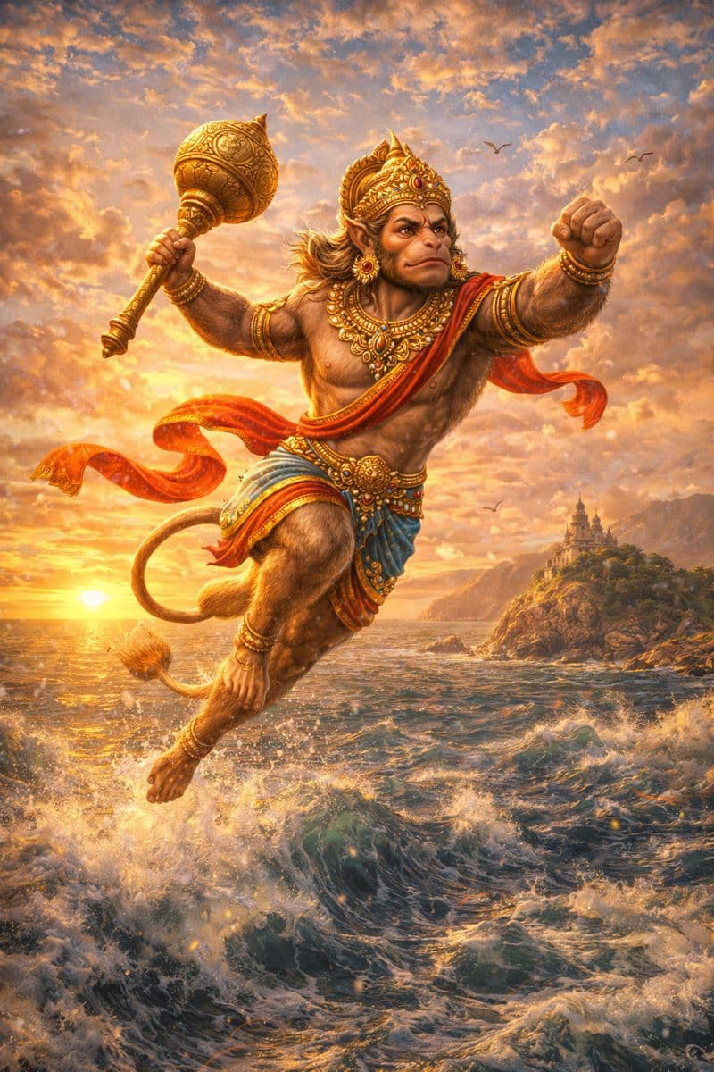 Hanuman's Great Leap - A Hindu mythology story